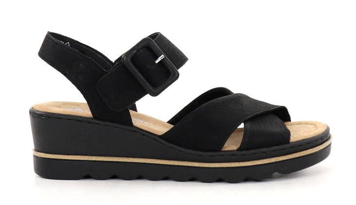 Rieker Damen Sandalen 67463-00 Schwarz - Rieker Sandalen - 135683 - 1