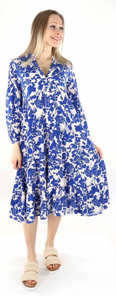 Only Kleid 7/8 Surf / Weiß Fluss - Kleider und Tuniken - 135983 - 1