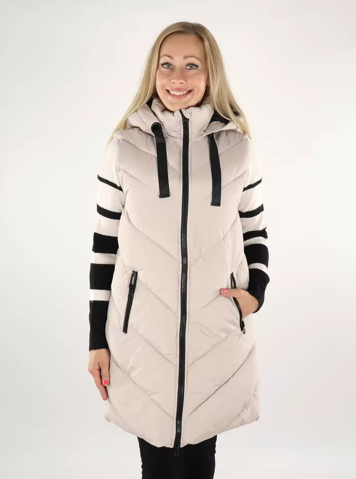 JDY Damen gesteppte Weste chateau grau/schwarz - Damen Westen - 136823 - 1