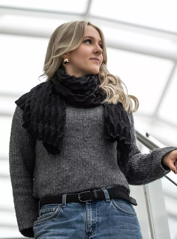 Veniz Faltenschal 62710 schwarz - Damen Schals - 138313 - 1