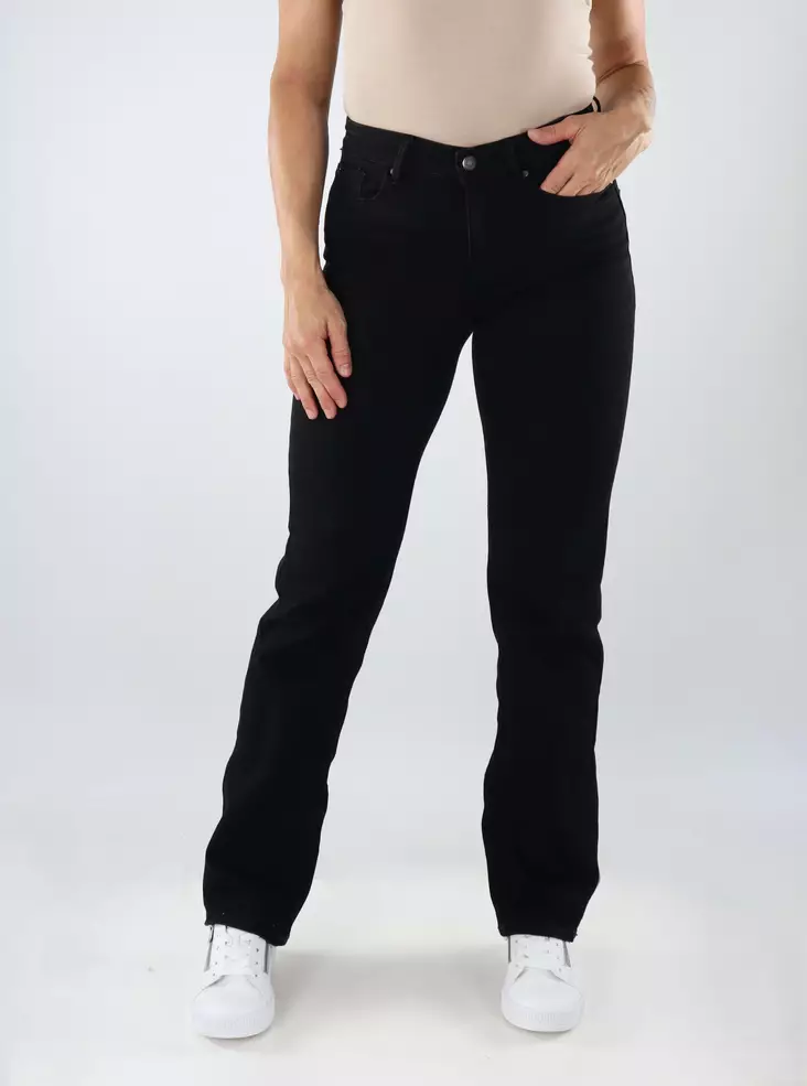 Vero Moda Damen gerade geschnittene Jeans VMFLASH MR schwarz - Damen Jeans - 138993 - 1