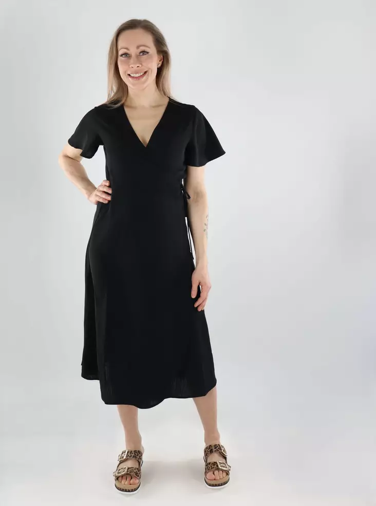 Only Kleid Midi Wickel Schwarz - Kleider und Tuniken - 140843 - 1