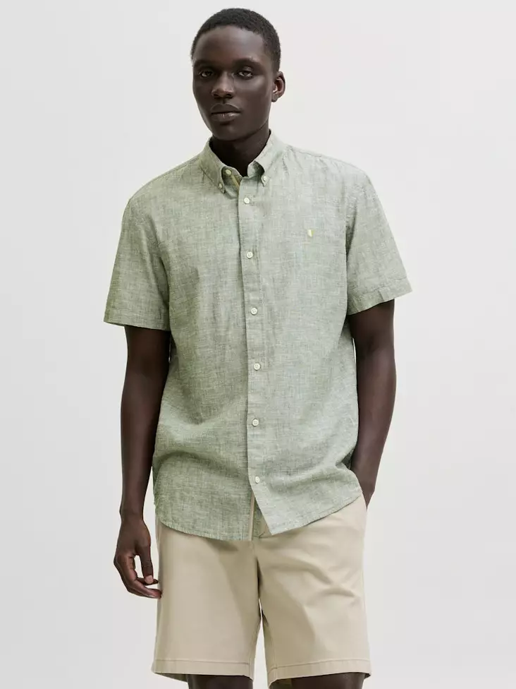 Jack&Jones Herren Kurzarm Hemd Blusommer Lorbeerkranz - Herren Hemden - 141113 - 1