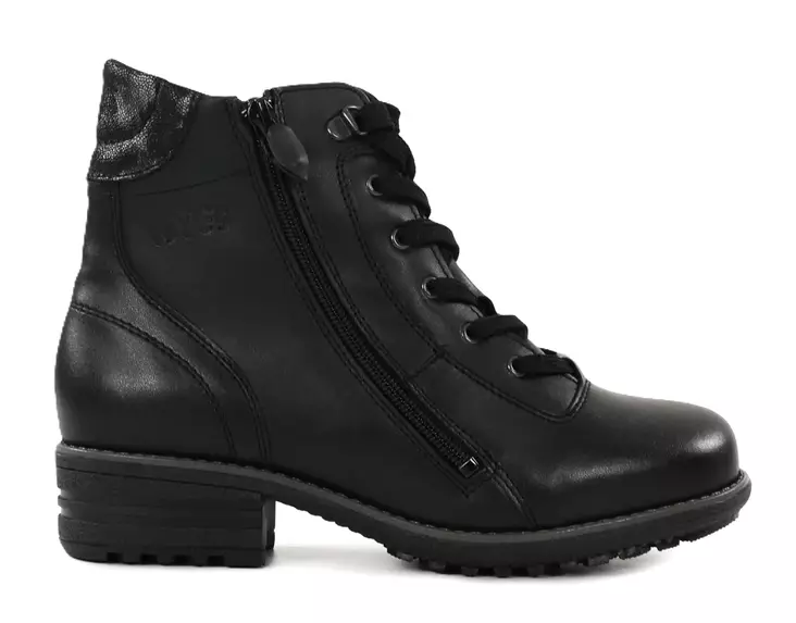 Ilves Damen Stiefeletten 2384 schwarzes Nappa/Print - Damen Stiefeletten - 139803 - 1