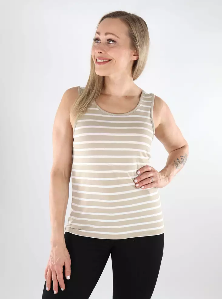 Only Damen Streifenoberteil Tank Feder grau/Wolken Tänzer - Damen Tops - 138423 - 1