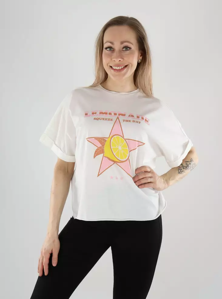Only T-Shirt Wolkentänzer/Zitronenlimonade - Damen T-Shirts - 140823 - 1