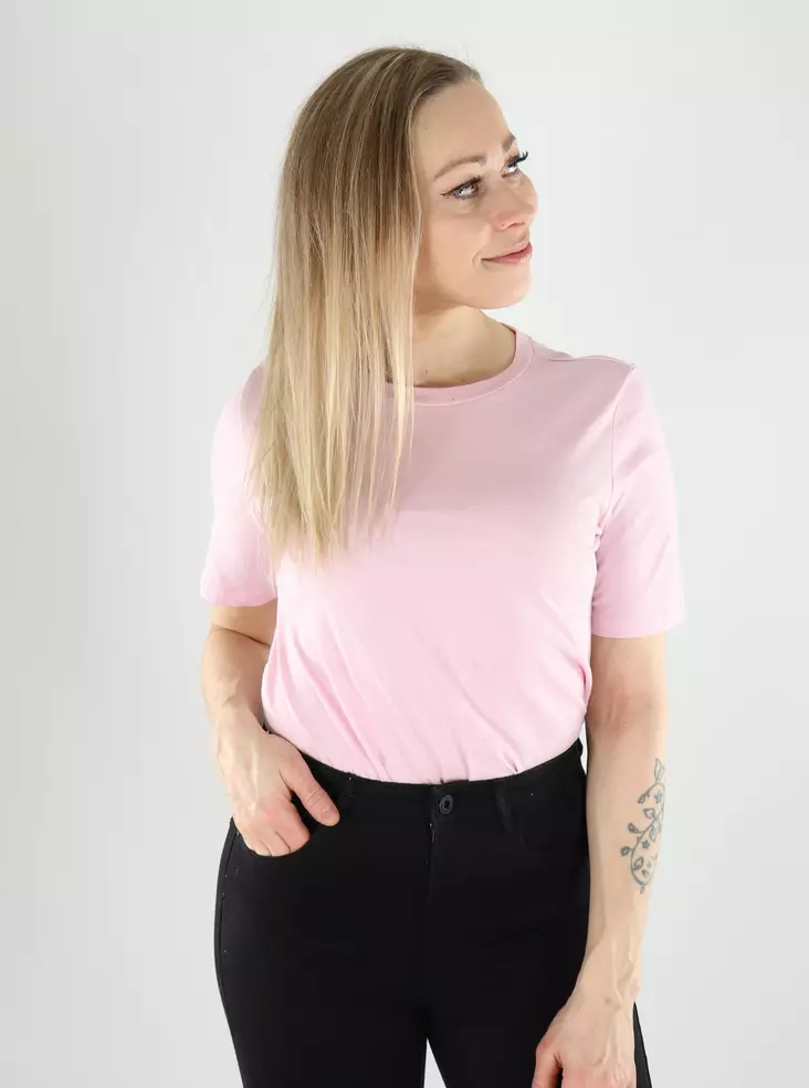 Only Damen T-Shirt Tee Rosafarbenes Löffelbein - Damen T-Shirts - 140323 - 1