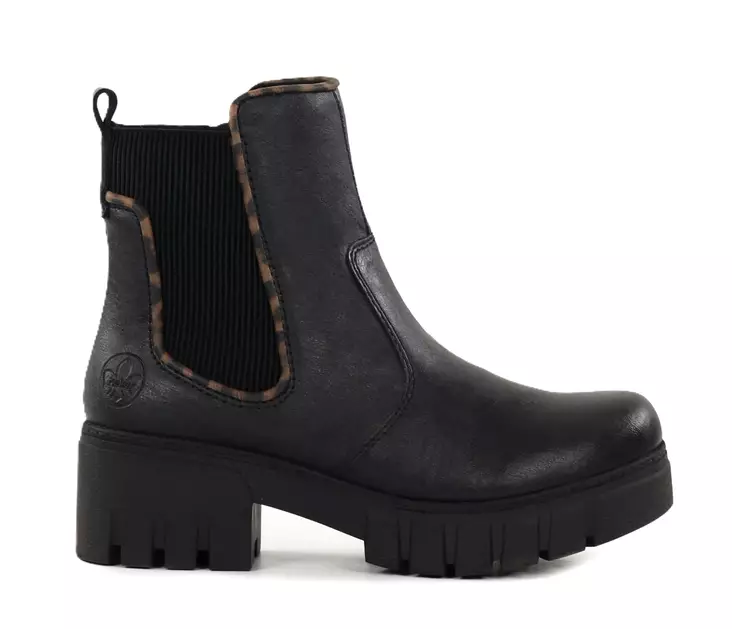 Rieker Damen Stiefeletten mit dicker Sohle 74562-00 schwarz - Rieker Stiefeletten - 139423 - 1