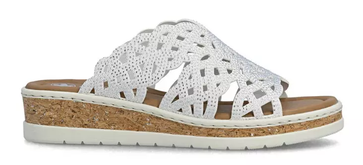 Rieker Damen Flip-Flops V4189-80 Weiß - Rieker Hausschuhe - 140663 - 1