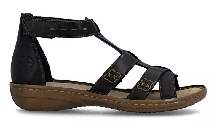 Rieker Damen Sandalen 60860-01 schwarz - Rieker Sandalen - 140803 - 1