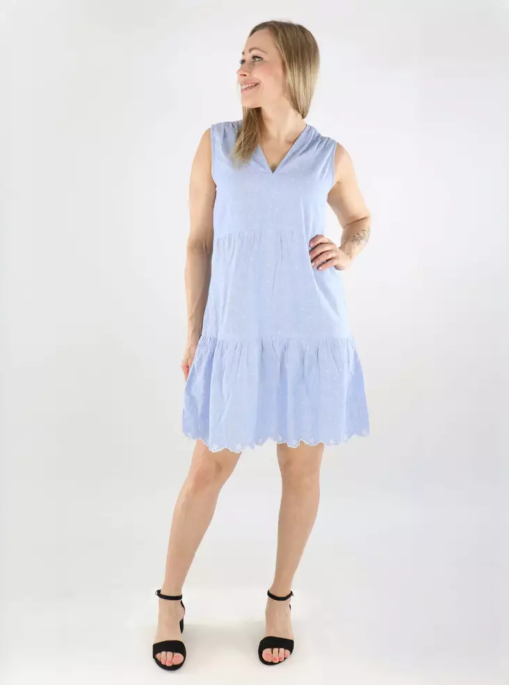 Vero Moda Kleid aus Bio-Baumwolle SL kaschmirblau/weiß - Kleider und Tuniken - 138463 - 1
