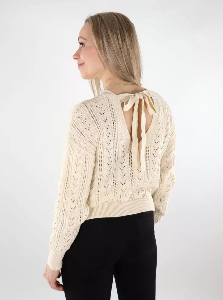 Vero Moda Damenpullover Newverena Rückendetail Birke - Damenpullover - 137683 - 1