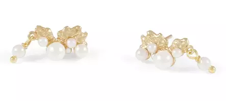 Snö of Sweden Ohrringe Line gold/weiß - Ohrringe - 138644 - 2