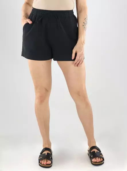JJXX Baumwollshorts Waffelstruktur schwarz - Damen Shorts und Capris - 141104 - 1