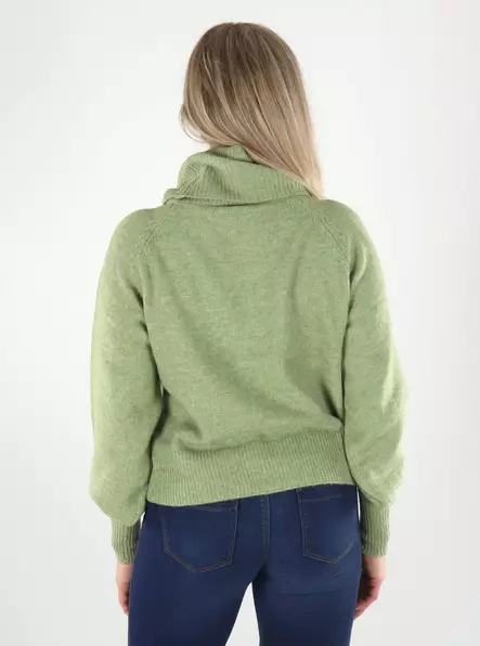 Only Strick ONLOLIVIA LR ROLLKRAGEN Sphagnum - Damenpullover - 141804 - 2