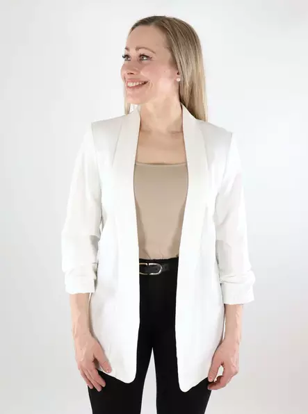 Pieces Damen Blazer 3/4 Cloud Dancer - Damenblazer - 138034 - 1