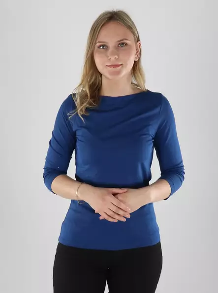 Vero Moda Shirt VMPANDA MODAL navy peony - Damen Langarmshirts - 141294 - 1