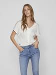 Vila Damen Kurzarmshirt Schneeweiß - Damen Tops - 135004 - 2