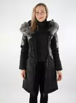 Only Damen Wintermantel New Linette mit Fellkapuze schwarz/graues Fell - Damen Winterjacken - 137114 - 2