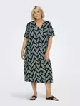 Only Carmakoma Plus Size Kleid Life V-Ausschnitt Lorbeerkranz - Kleider und Tuniken - 138924 - 5