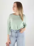Vero Moda Damen Baumwollpullover VMNEW Nora 3/4 Bootcut siltgrün - Damenpullover - 140134 - 1