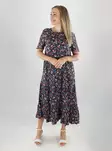 Vila Midi-Kleid schwarz/rosa/blau - Kleider und Tuniken - 141174 - 1