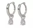 Snö of Sweden Ohrringe Trinity Tropfen Pendant Ring Silber/Klar - Ohrringe - 141604 - 1