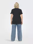 Only Carmakoma Plus Size Bedrucktes T-Shirt Gewaschen schwarz/Glitzer - Damen T-Shirts - 138364 - 4