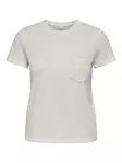 Only Damen T-Shirt Cloud Dancer/Diny Pocket - Damen T-Shirts - 138614 - 3