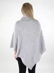 Pieces Damen-Poncho Fortuna Hochkragen mittelgrau - Damen Capes und Ponchos - 137324 - 2