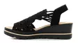 Rieker Damen Wedgesandalen 67465-00 Schwarz - Rieker Sandalen - 138154 - 2
