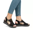 Rieker Damen Wedgesandalen 67465-00 Schwarz - Rieker Sandalen - 138154 - 4