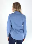 Vero Moda VMBUMPY LS LOOSE shirt in mittlerem Blau - Damenblusen und -hemden - 141504 - 2