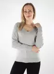 Vero Moda Damenpullover Happyshine 2Way l.grey/silver - Damen Langarmshirts - 137274 - 1