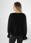 Vero Moda Damenbluse mit Quadrat-Ausschnitt schwarz - Damen Langarmshirts - 140074 - 2