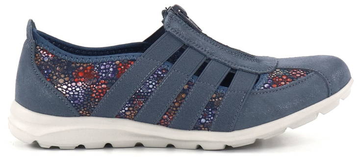 Natura Wanderschuhe Christine Indigo Blumenmuster - Damen walkingschuhe - 133464 - 1