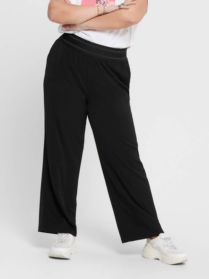 Only Carmakoma Hose Lex weit, Schwarz - Damenhosen - 125954 - 1