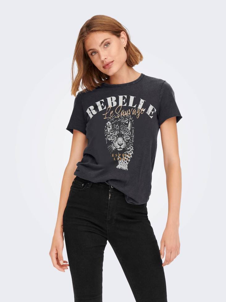 Only T-Shirt Phantom Rebelle - Damen T-Shirts - 133994 - 1