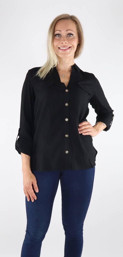 Vero Moda Shirt Bumpy, schwarz - Damenblusen und -hemden - 131524 - 1