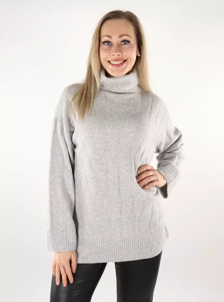 Only Damenpullover Rib hellgrau - Damenpullover - 137464 - 1