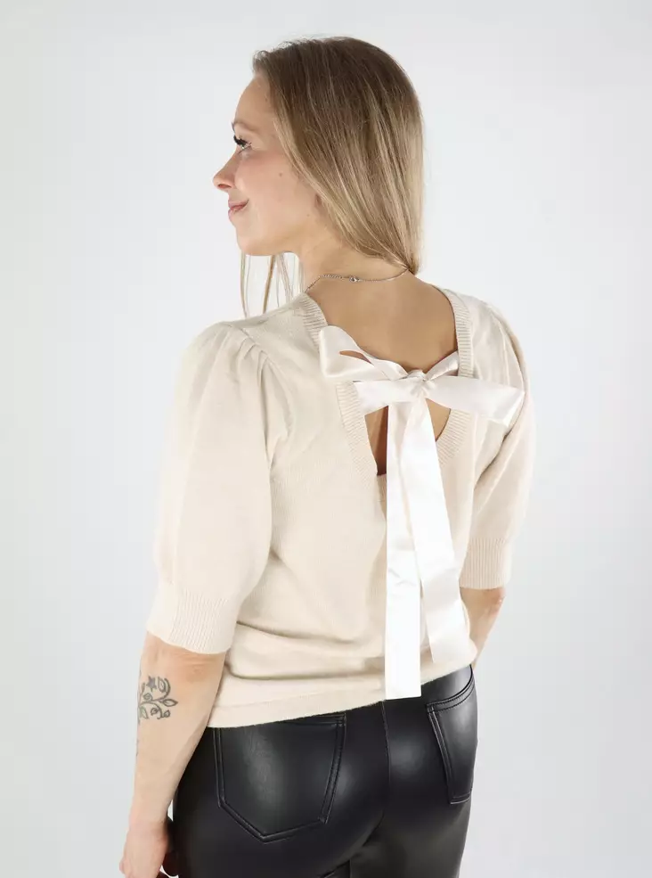 Vila Damenpullover Bow super leicht aus natürlichen Materialien - Damenpullover - 138844 - 1