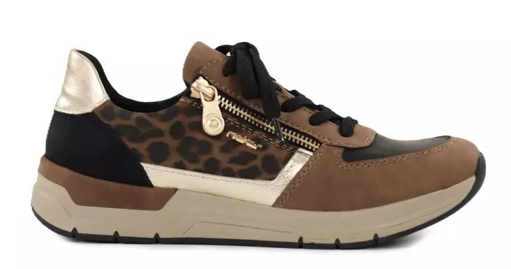 Rieker Damen Walking-Schuhe 58902-24 braun/ Kombi - Rieker walkingschuhe - 138864 - 1