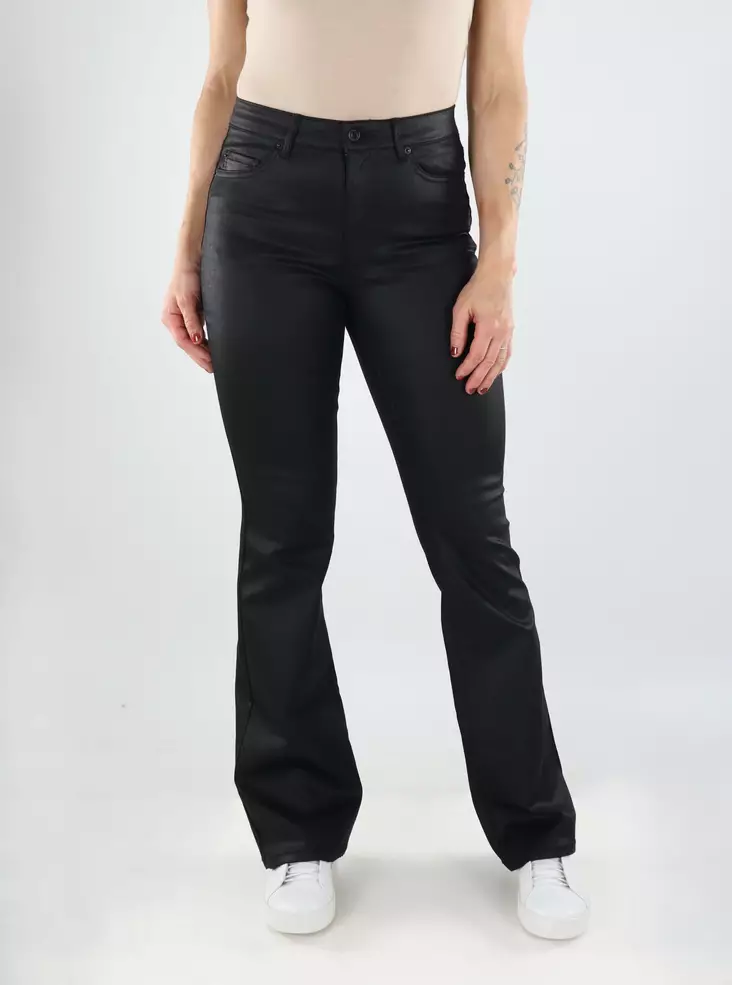 Vero Moda Damenhose VMFLASH MR beschichtet schwarz - Damenhosen - 139274 - 1