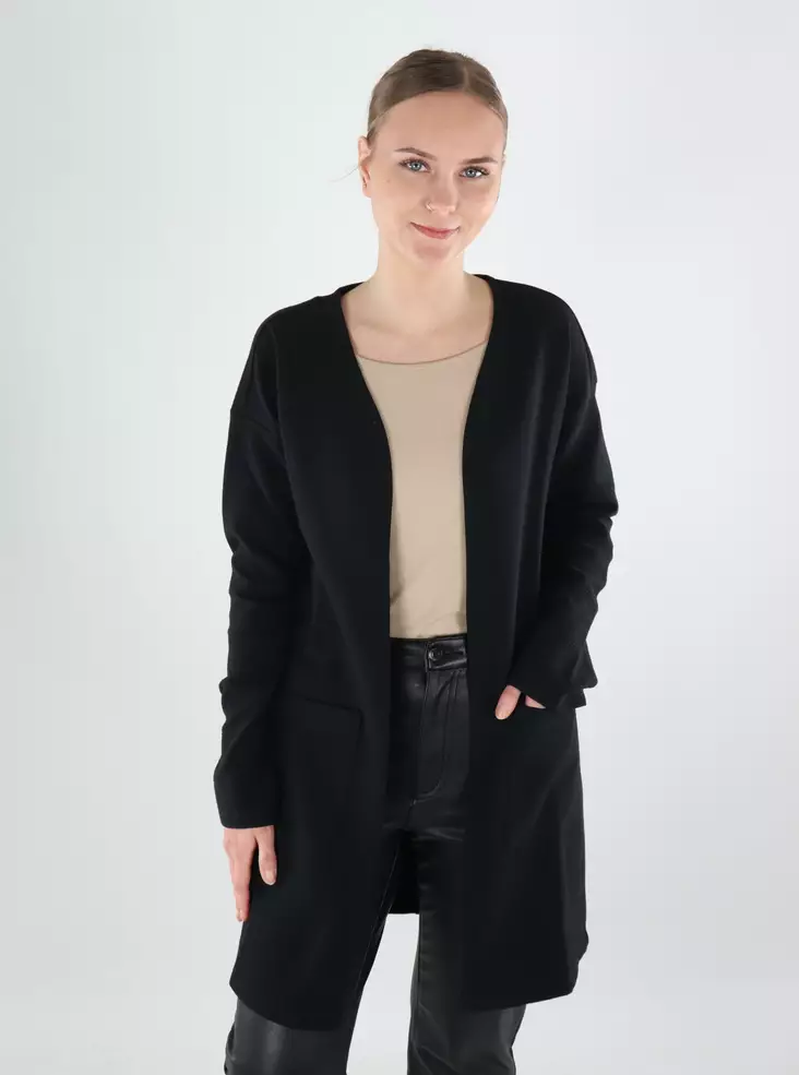 Vila Damenstrickjacke/Jacke VIGARDEN Lang schwarze Schönheit - Damenpullover - 140124 - 1