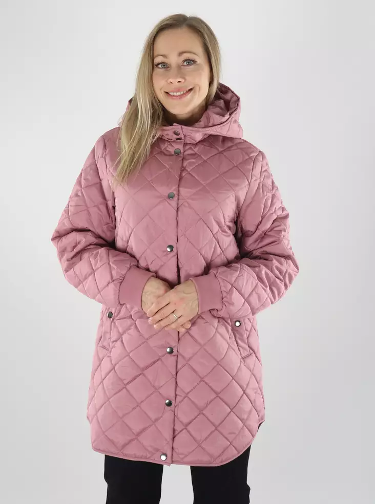 Vila Leichte Wattierte Jacke VITATE L/S HOODED JACKET Nostalgia Rose - Leichte Damenjacken - 142114 - 1