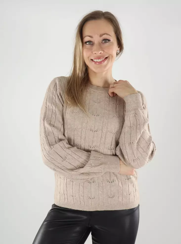 Only Damenpullover Structure Mocha Merinowolle - Damenpullover - 139974 - 1