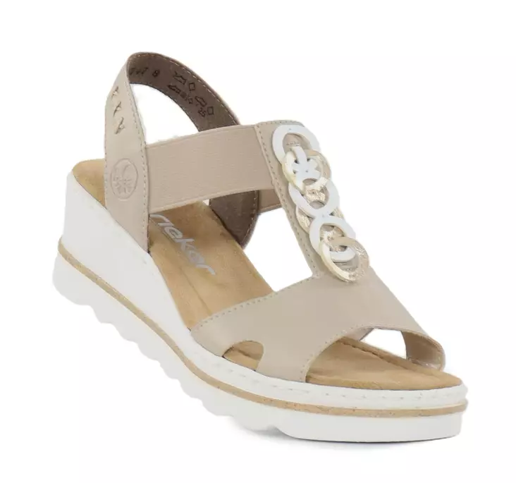 Rieker Keilsandalen 67498-62 beige - Rieker Sandalen - 140924 - 1