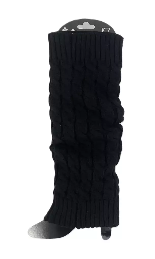 Veniz geflochtene Beinstulpen 81000 schwarz - Damen Socken - 137414 - 1