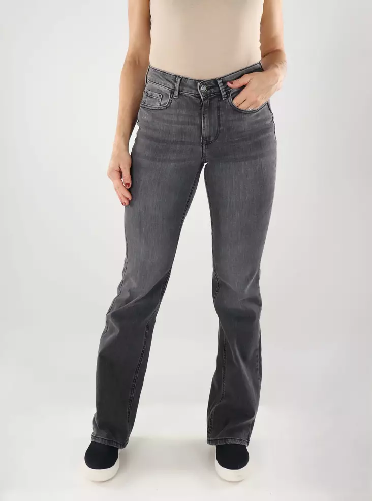 Vero Moda Weite-Bein-Jeans VMFLASH MR Pocket Dunkelgrau - Damen Jeans - 139374 - 1