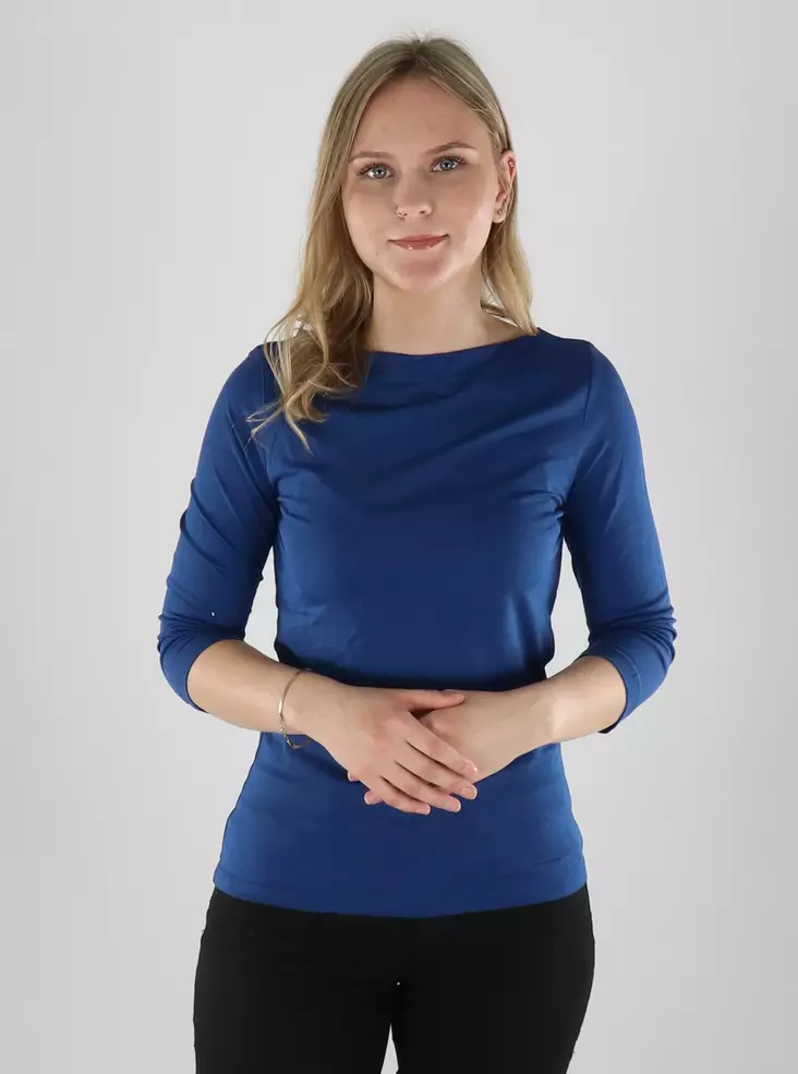 Vero Moda Shirt VMPANDA MODAL navy peony - Damen Langarmshirts - 141294 - 1